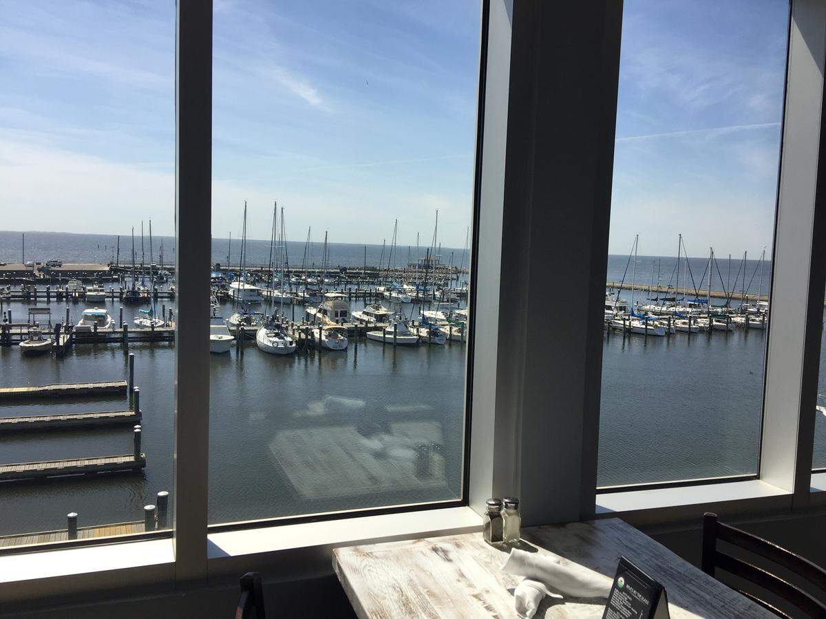 The view from Parrish’s Restaurant encompasses the Long Beach Harbor. The restaurant will close temporarily next week as part of a future casino resort.