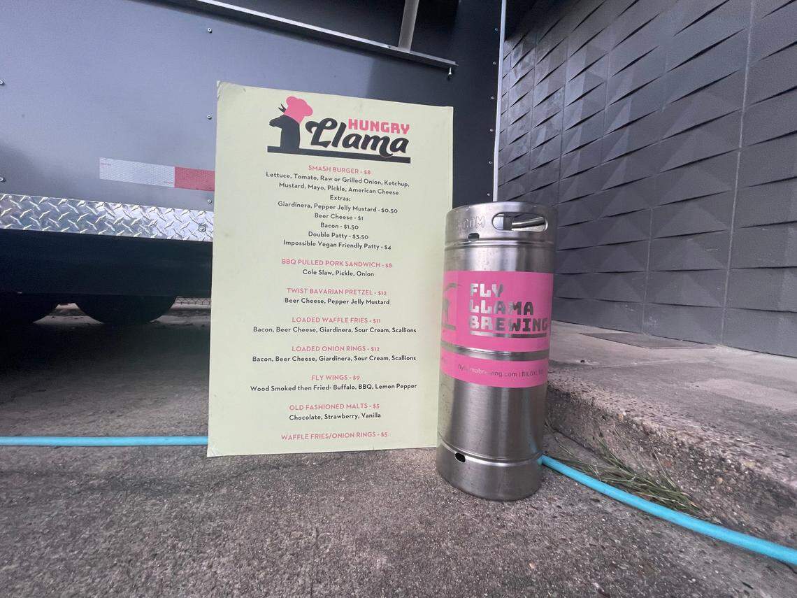 The Hungry Llama food truck in Biloxi has a menu that includes burgers, wings and chocolate malts.