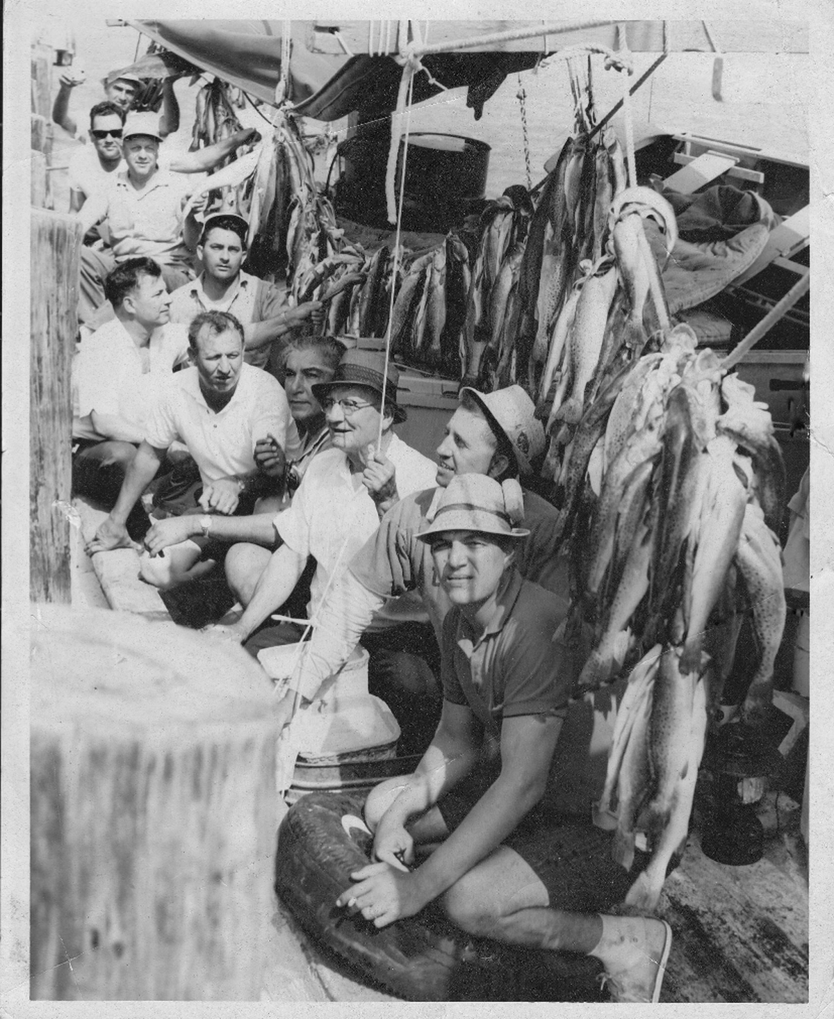 The fishermen in this May 15, 1966, photo have just returned from such a trip and are showing off their bountiful catch.&nbsp; The outing was actually an annual event called the Slavic Fishing Trip, as the members mainly hailed from the Slavic community of Biloxi’s Point Cadet.