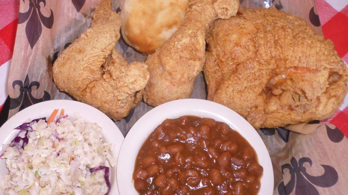 KARA KIMBROUGH/SPECIAL TO THE SUN HERALDThe Grumpy Chicken's fried chicken belies its name. Instead, it's light, moist and delicious