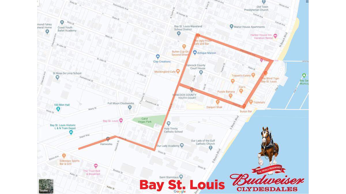 2020 parade route for the Budweiser Clydesdales