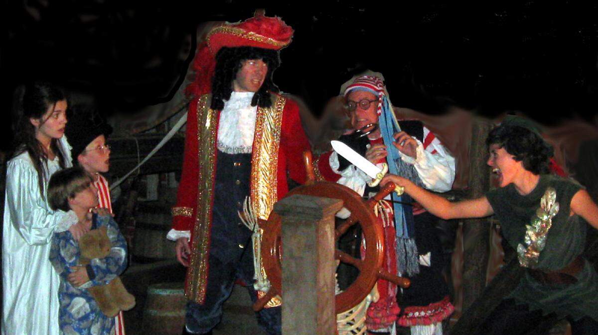 Gulfport Little Theatre's 'Peter Pan' cast members, left, Emily Musgrove, Porter Lewis, Jonathan Lewis, Joel Herr, Andy Kalberg and Maria Turnage.