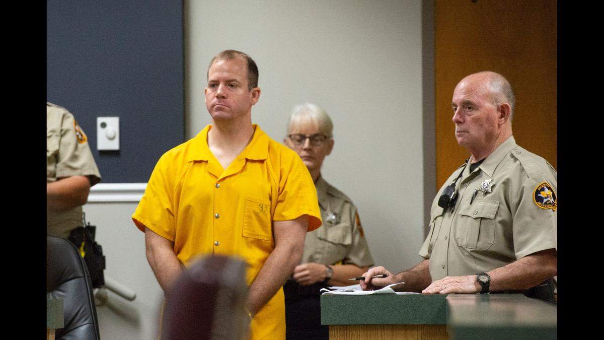 James Hawkins appears in December 2023 in Jackson County Circuit Court, where he faces three felony charges involving sexual battery of an Ocean Springs High School student. The student’s father has now filed a civil lawsuit against Hawkins and the school district.