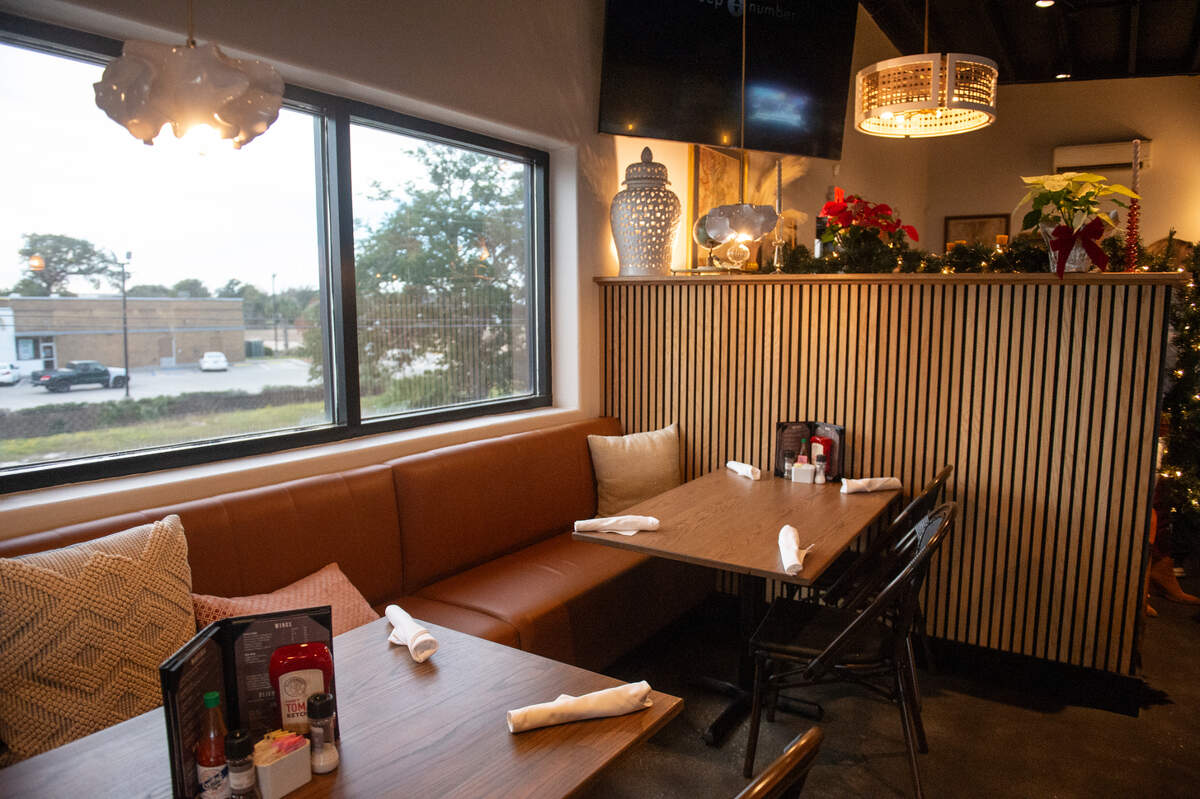 The dining area inside Coterie Restaurant and Oyster Bar in Long Beach on Thursday, Dec. 14, 2023.