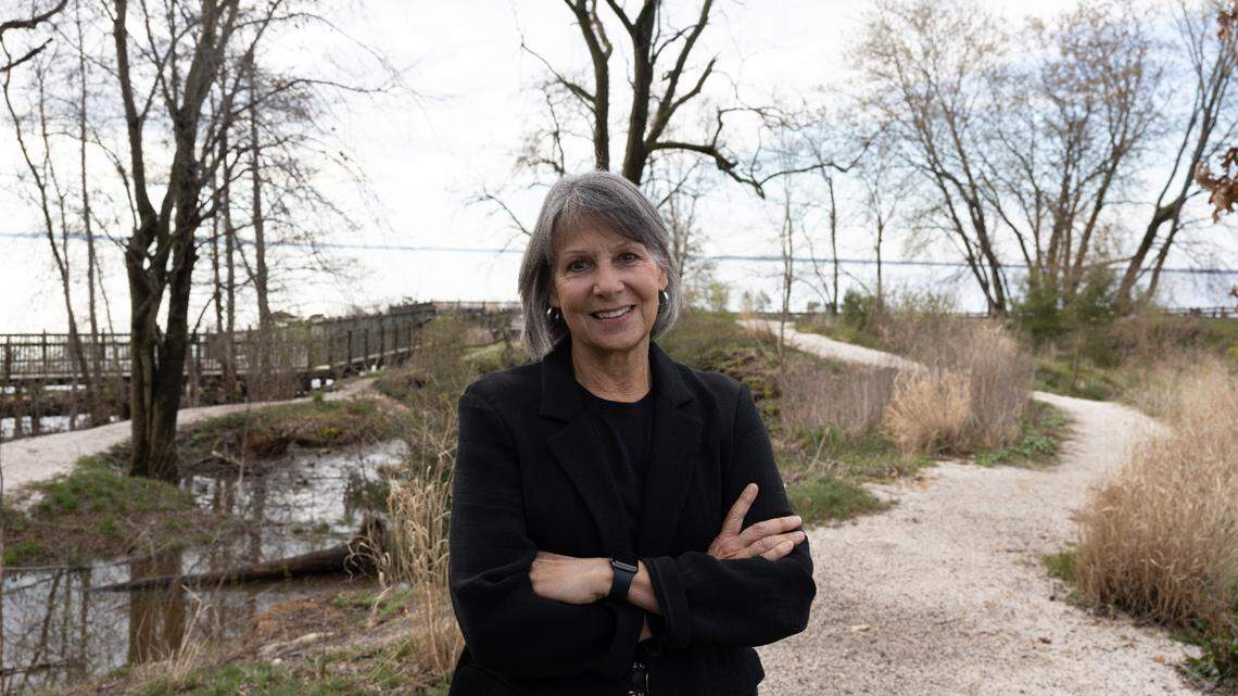 Denice Heller Wardrop, executive director of the Chesapeake Research Consortium, stands for a portrait on April 4 at the Havre De Grace Maritime Museum in Havre De Grace, Maryland.