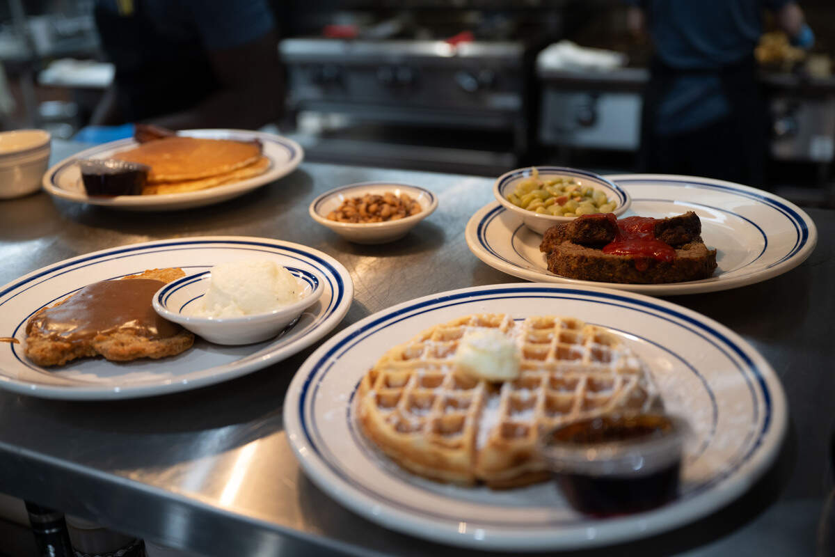 Various breakfast dishes are ready to be served to customers during the opening day of The Downtowner in Gulfport on Tuesday, June 9, 2026.
