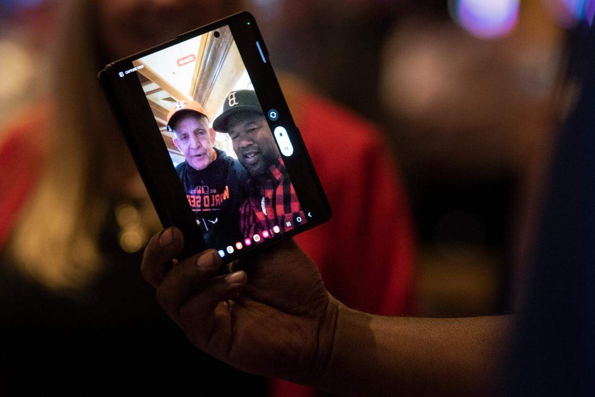 Jim McIngvale, better known as ‘Mattress Mack’, poses for photos with fans as he walks into the Beau Rivage Casino in Biloxi to make a $500,000 bet on the winner of the NCAA Men’s Basketball Tournament on Tuesday, Nov. 15, 2022.