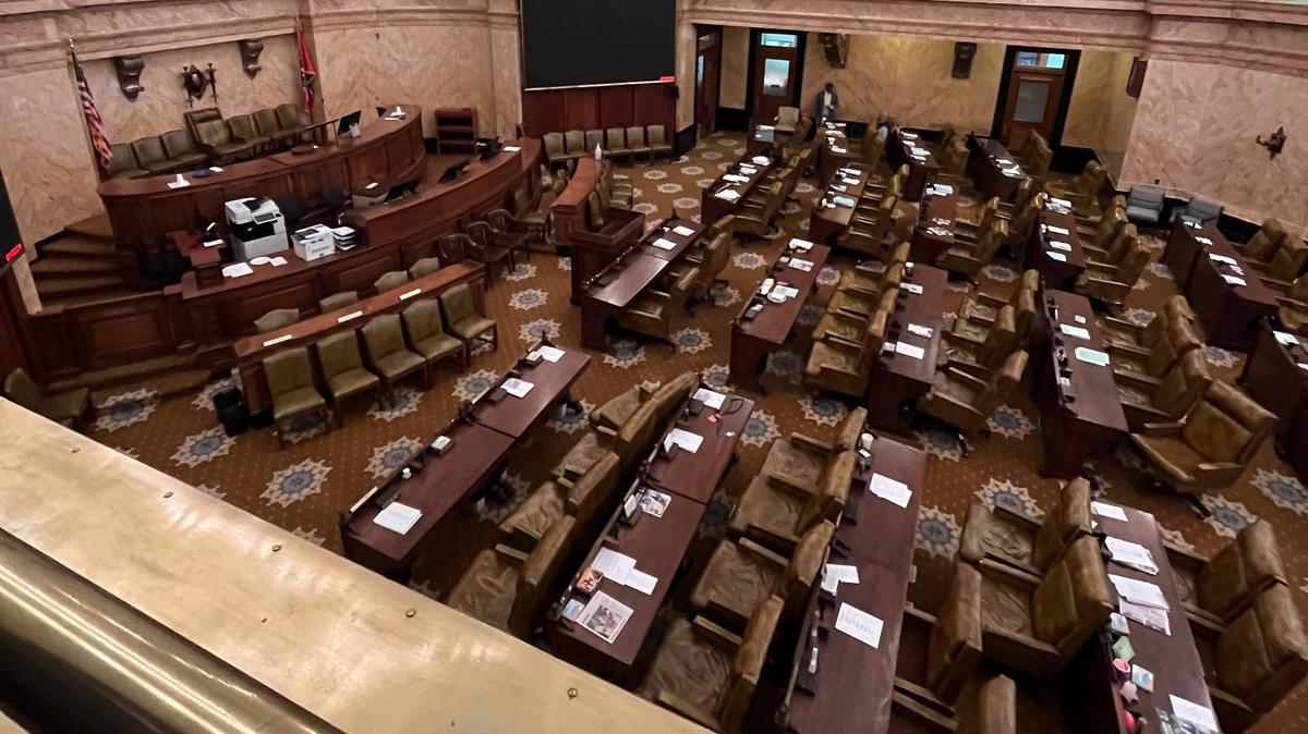 The Mississippi House of Representatives, at the State Capitol in Jackson.