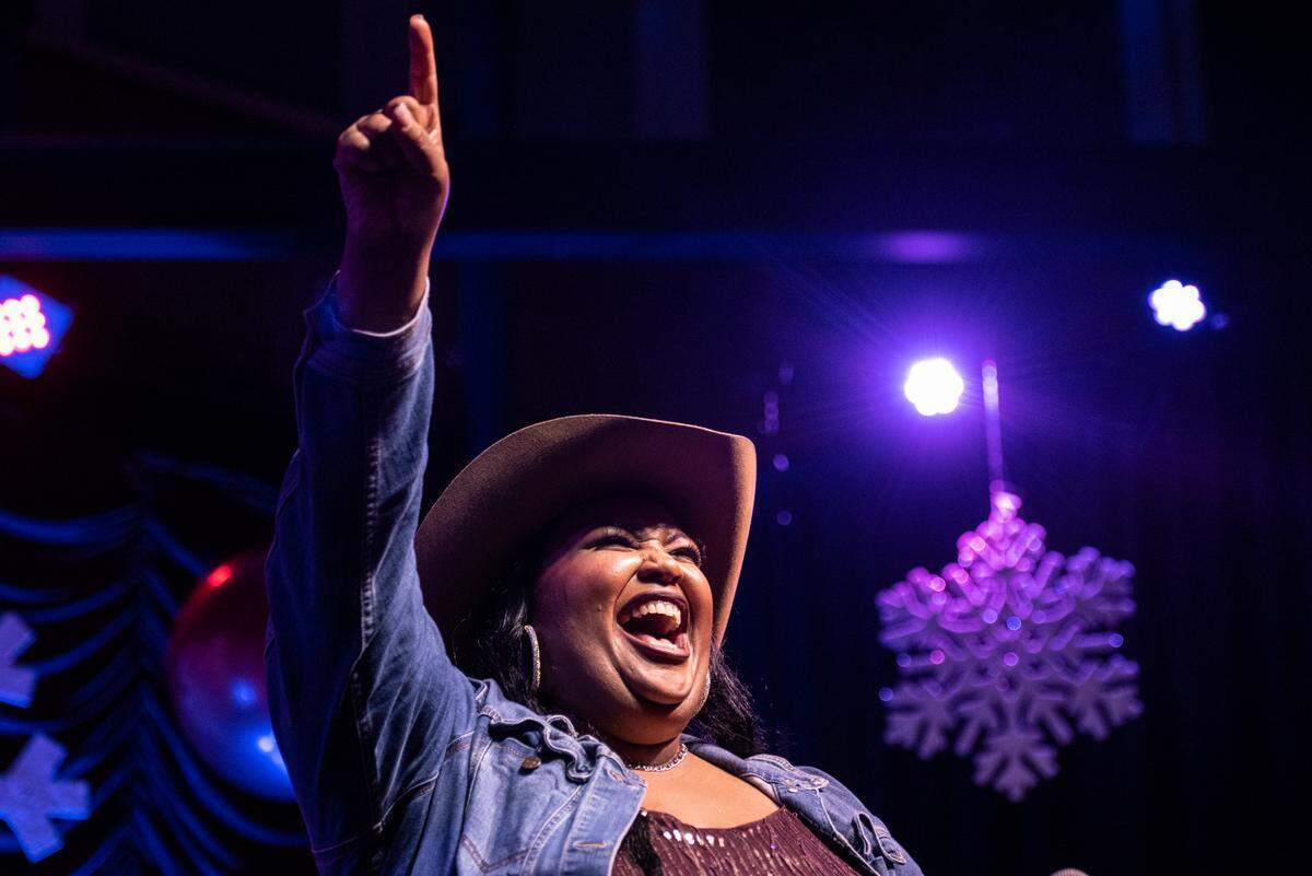 Chapel Hart’s Danica Hart during the Chapel Hart show at Ground Zero Blues Club in Biloxi on Wednesday, Nov. 30, 2022.
