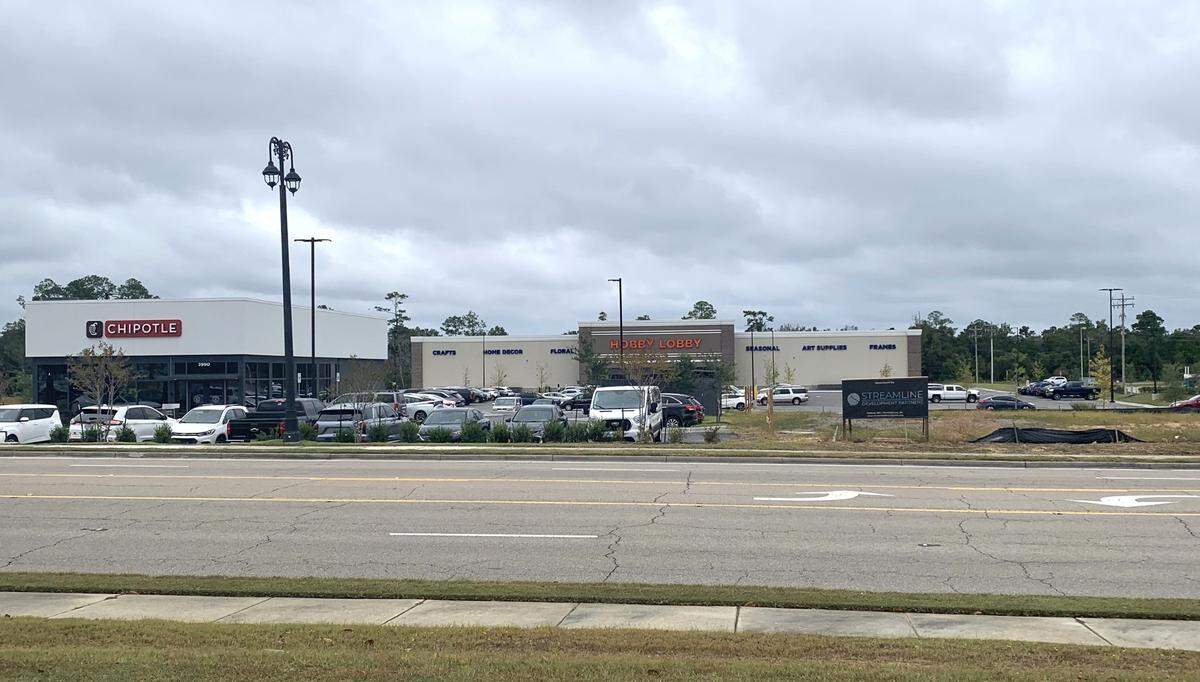 This empty lot to the right of Chipotle Mexican Grill in this photo will soon be the site of a new restaurant at One Promenade in D’Iberville . Hobby Lobby will be directly behind the new eatery.