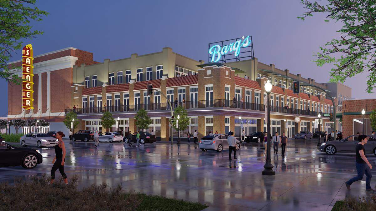 A new rendering of the Barq’s building in downtown Biloxi shows commercial space on the ground floor and housing on the second floor with a balcony overlooking the street. The District on Howard is working to revitalize the downtown by restoring several buildings.