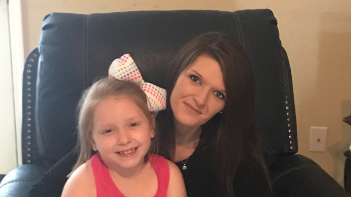 Bailey Finch, 26, poses with her daughter. The Columbus, Mississippi, resident has filed a lawsuit against Pepperidge Farm after she ate Goldfish crackers contaminated with salmonella.