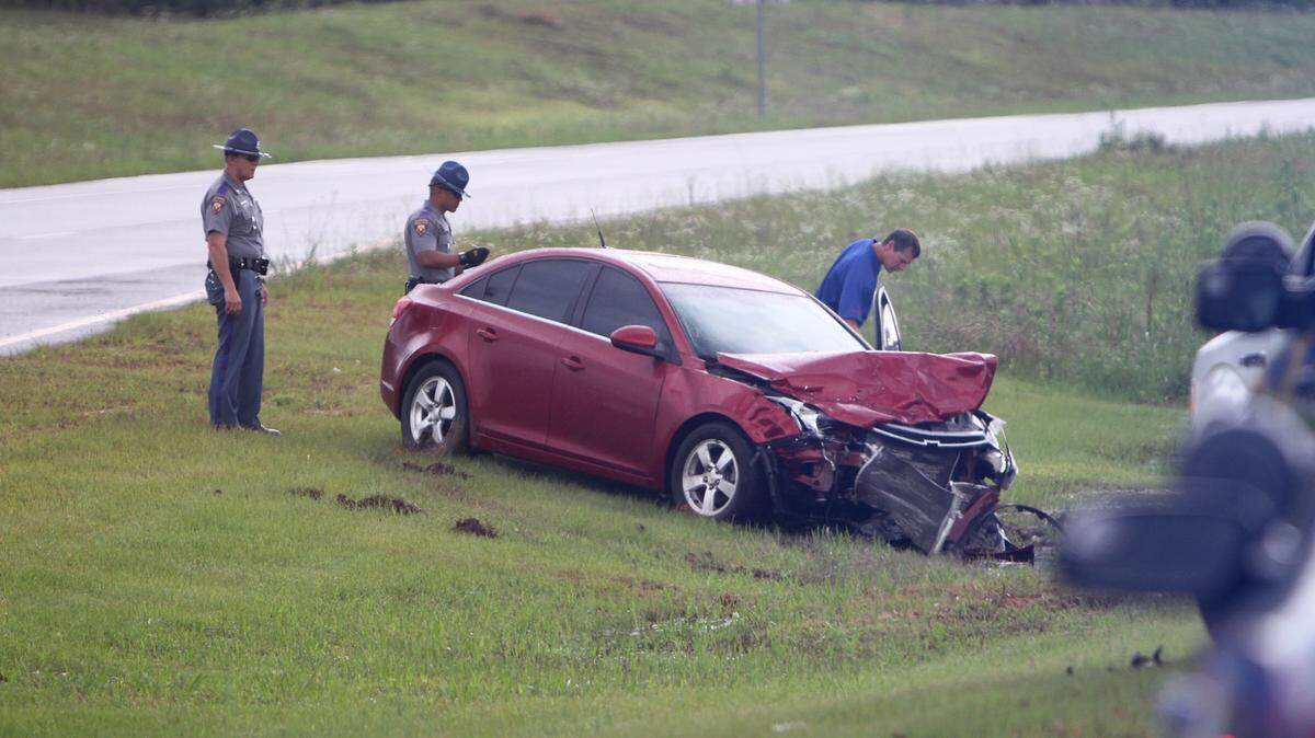 TIM ISBELL/SUN HERALD 
 Mississippi Highway Patrol investigate scene of an accident at Highway 67 and Tradition Parkway, Friday, May 20, 2016.
