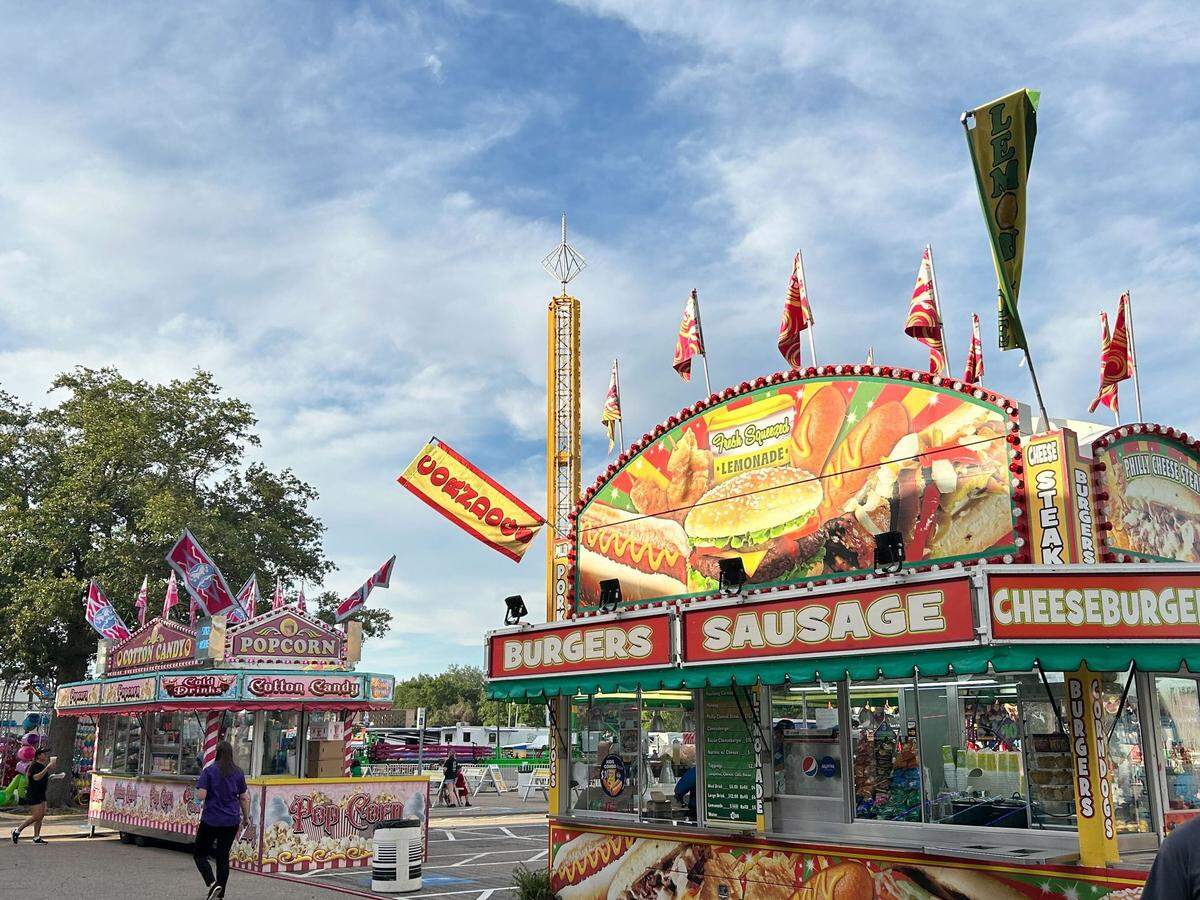 The food stands at the South Mississippi Summer Fair in Biloxi.