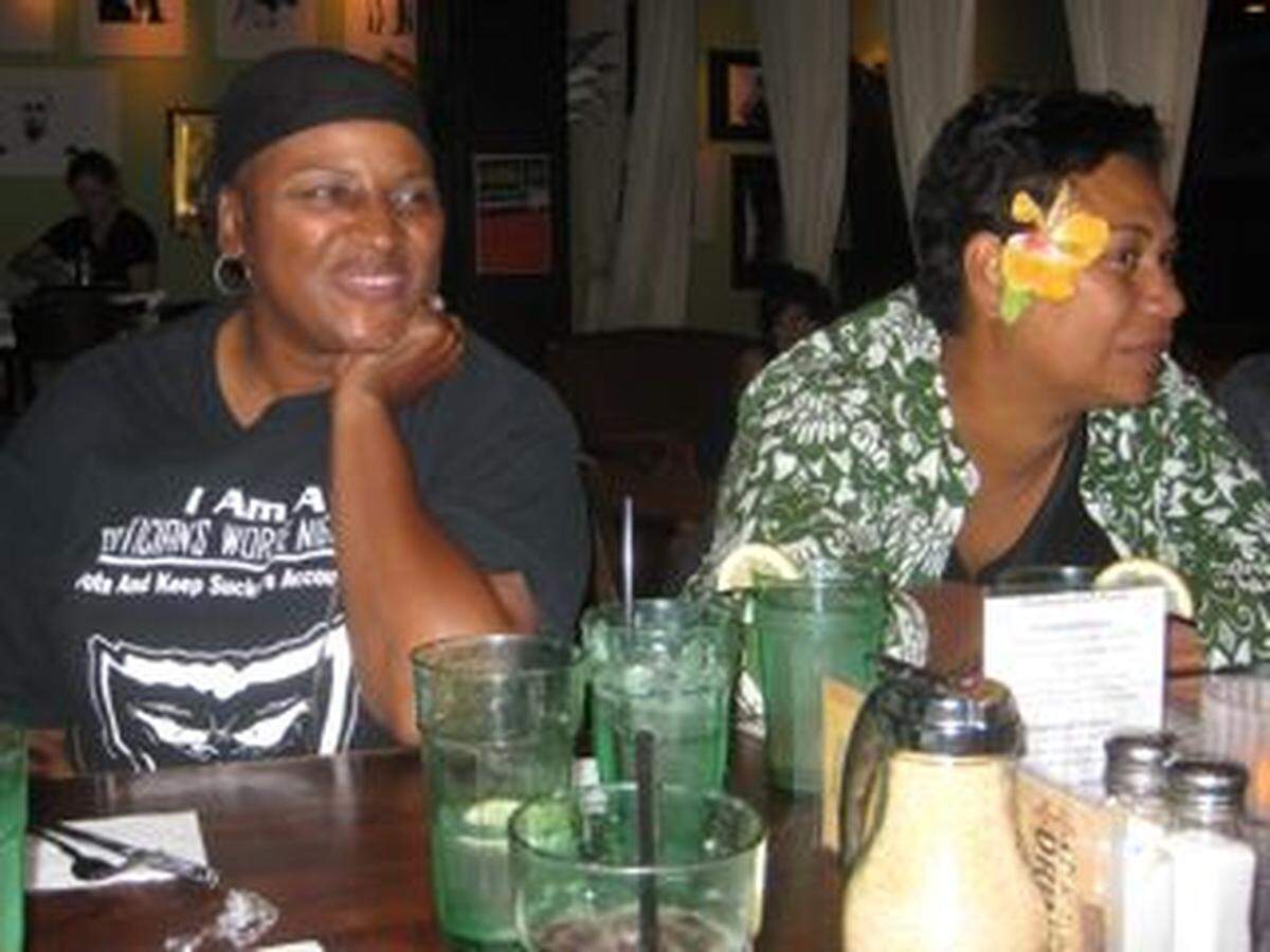 Hanshaw with her friend and co-founder of Climate Wise Women, Ulamila Kurai Wragg of the Cook Islands, in Washington, D.C. in 2010.
