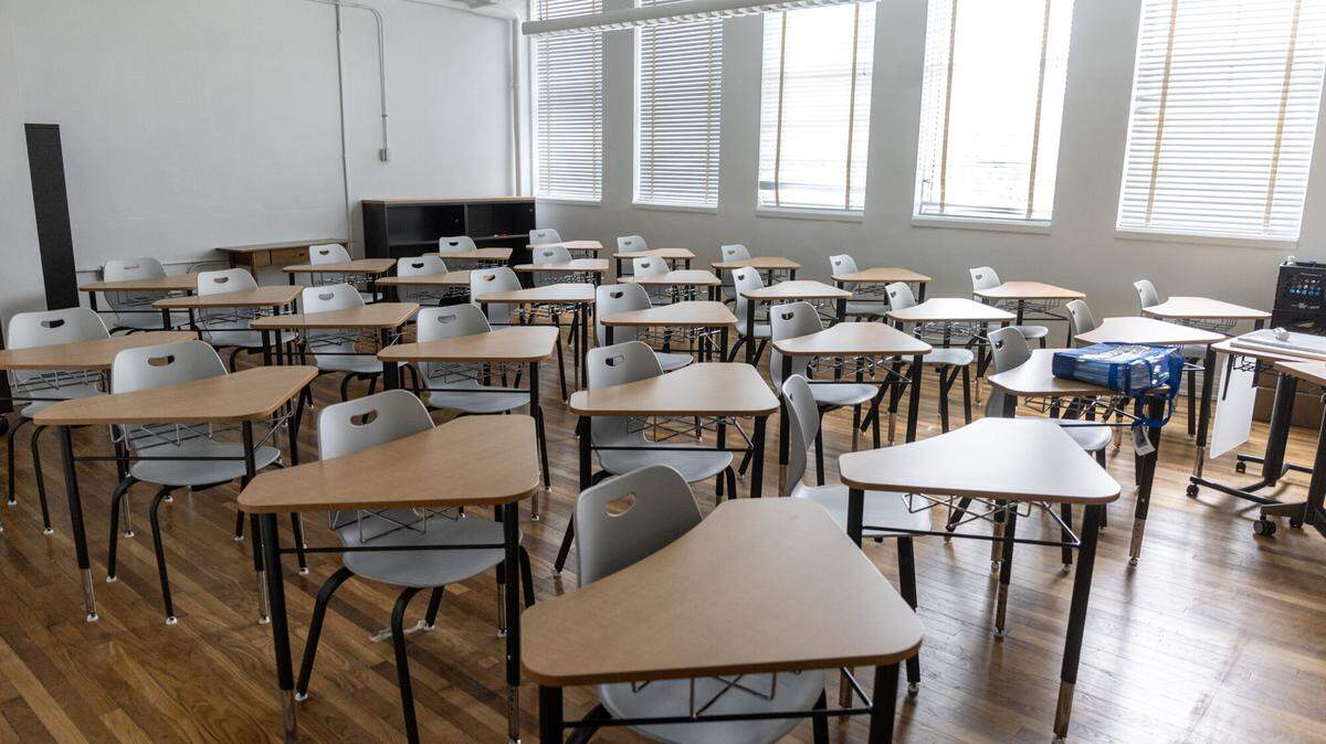 A classroom sits empty at Bailey APAC Middle School in Jackson on Friday, July 18, 2025.