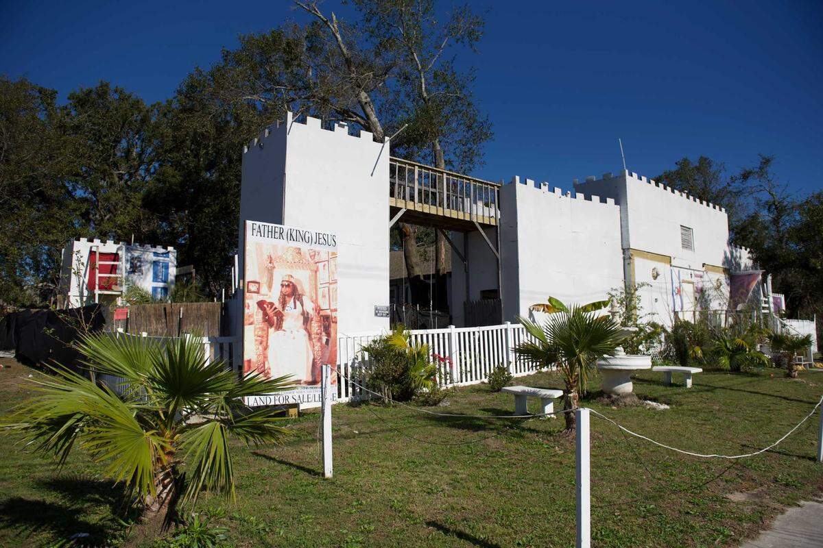 Father Jesus, a Gulfport man born Harold Ray Laster, Jr., constructed this castle facade and two-story battlements at his home on 11th Street. On Dec. 22, 2021, Gulfport condemned the structure and cleared out residents.