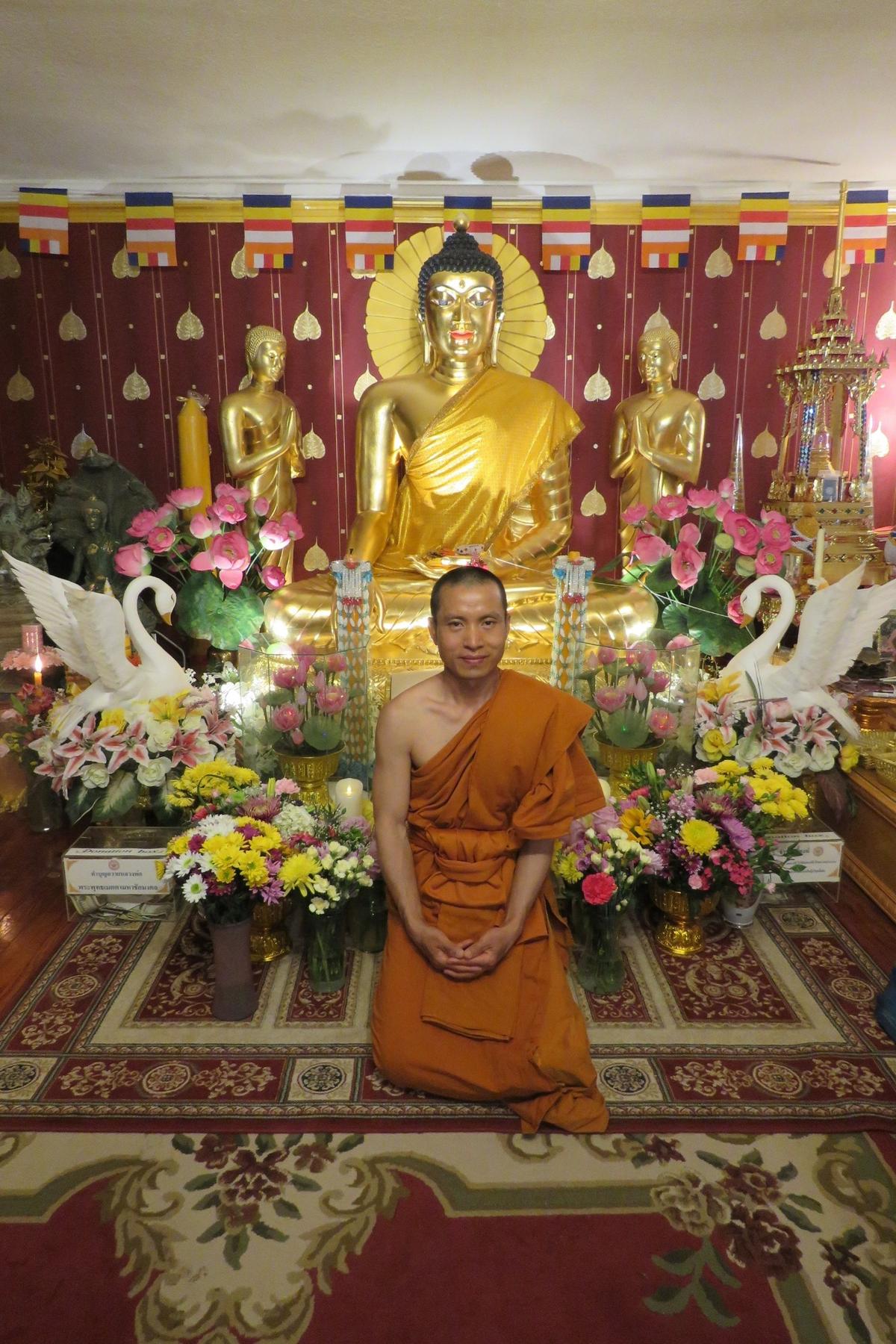 Pisit Opnititanit, a Buddhist monk from Thailand, established Wat Buddhametta Mahabaramee in Gautier in July 2016. Since then, he’s transformed a typical suburban-style house into a structure with many of the features of Thai temple architecture. On April 11, 2021, the temple community celebrated Songkran, the Thai New Year.