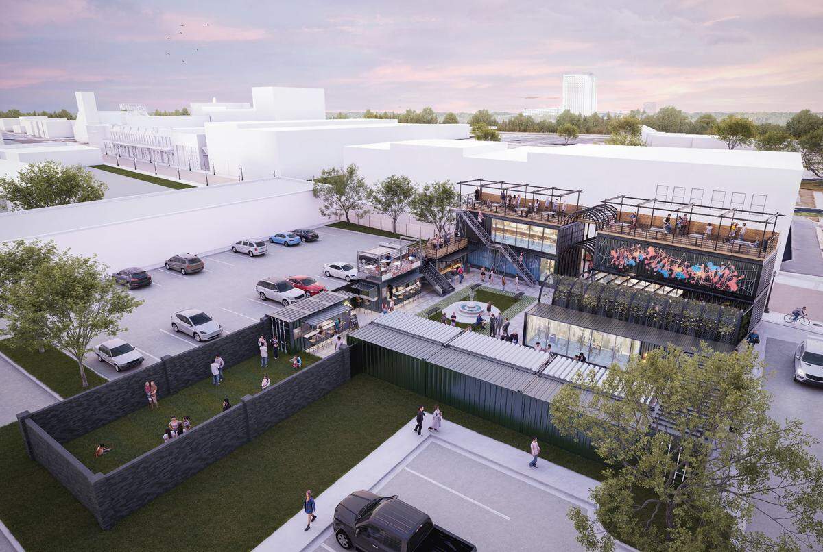 The rooftop of Austin Square will be a social hub with an outdoor bar and views of the downtown Biloxi.
