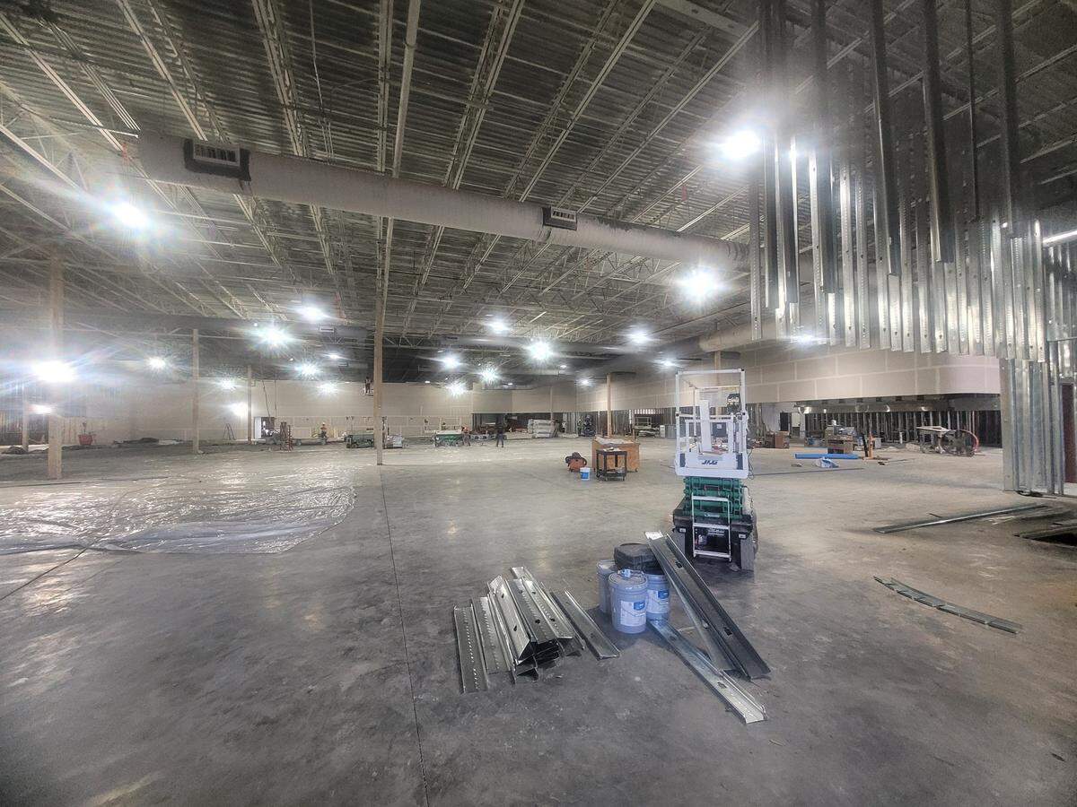 Work continues on the sprawling 40,000 square foot Rouses Market on Pass Road in Biloxi. A Chick-fil-A will be a neighbor in the shopping center.