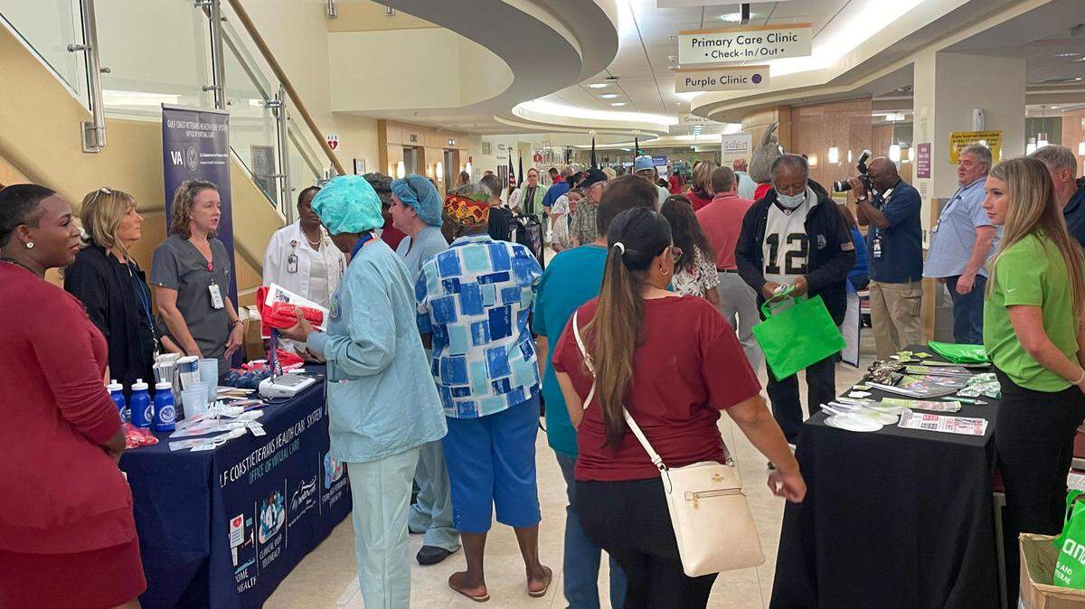 Veterans and their family members exploring the PACT Act event on July 19, 2023.