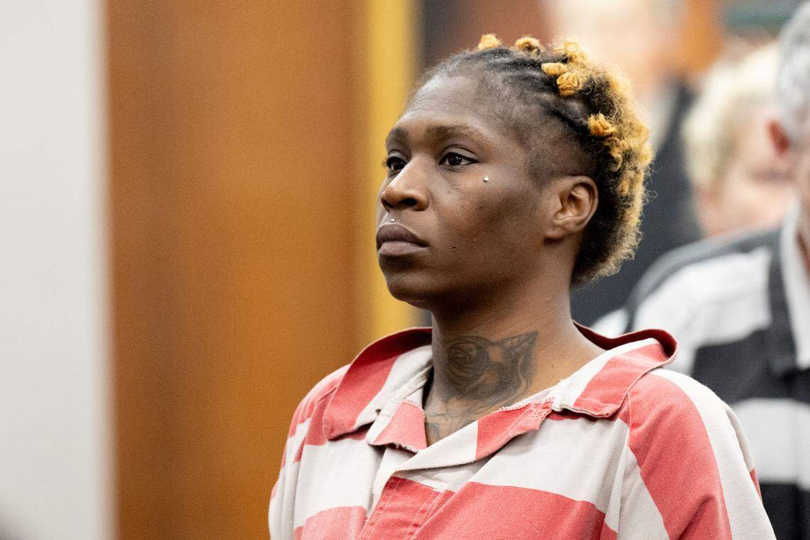 Ayiesha Bowdry appears in Harrison County Circuit Court in Biloxi on Feb. 19, 2026.