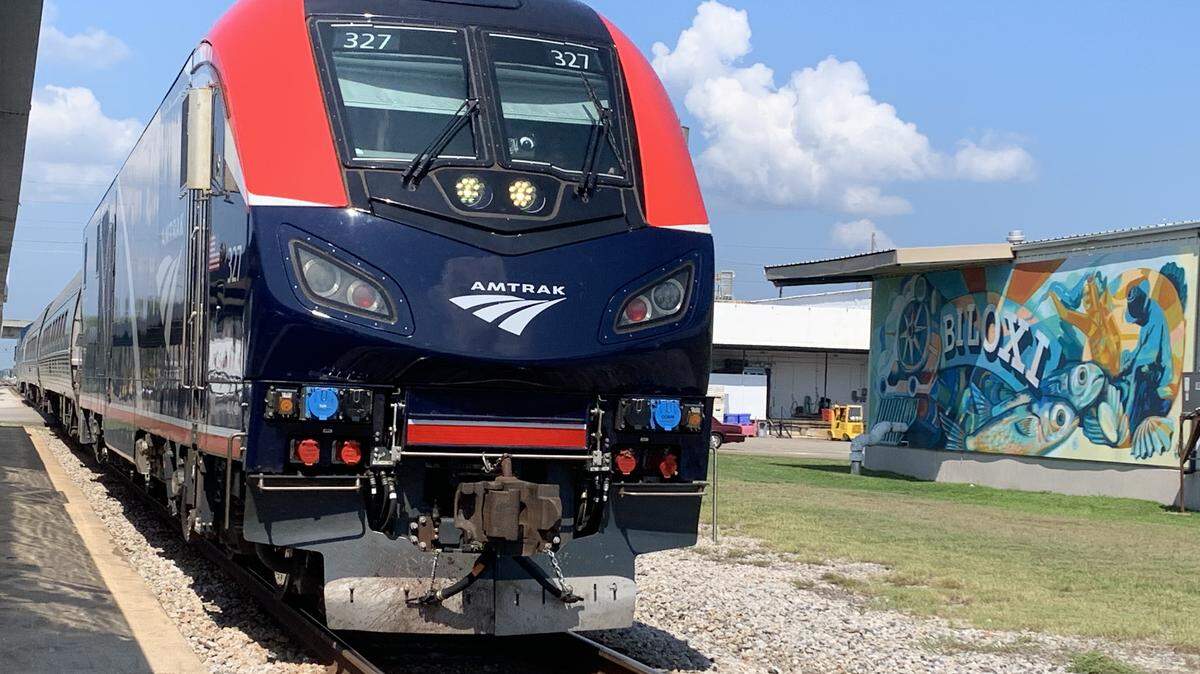 Those getting ready to board the first eastbound Amtrak train in Biloxi were excited to see it pull up to the landing platform Monday morning, Aug. 18. 