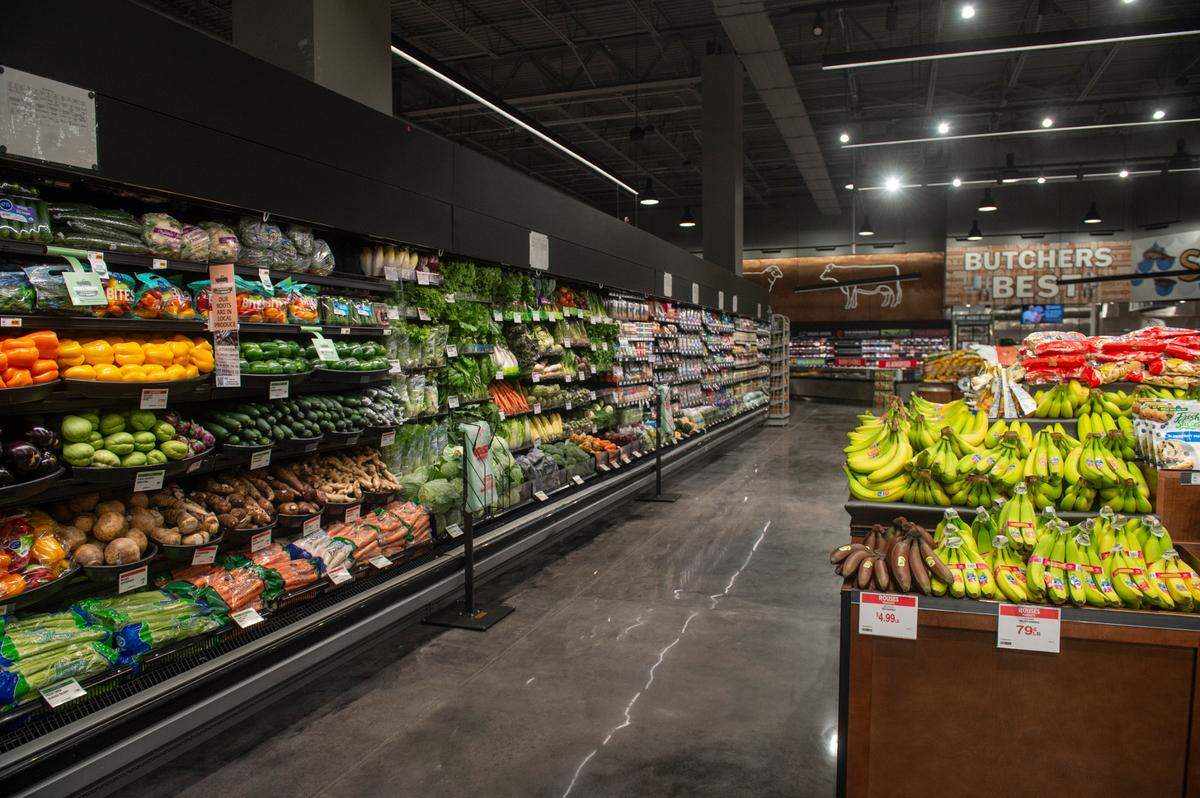 The produce section at Rouses Market’s latest location on Pass Road in Biloxi on Tuesday, Oct. 15, 2024, the day before the grand opening.