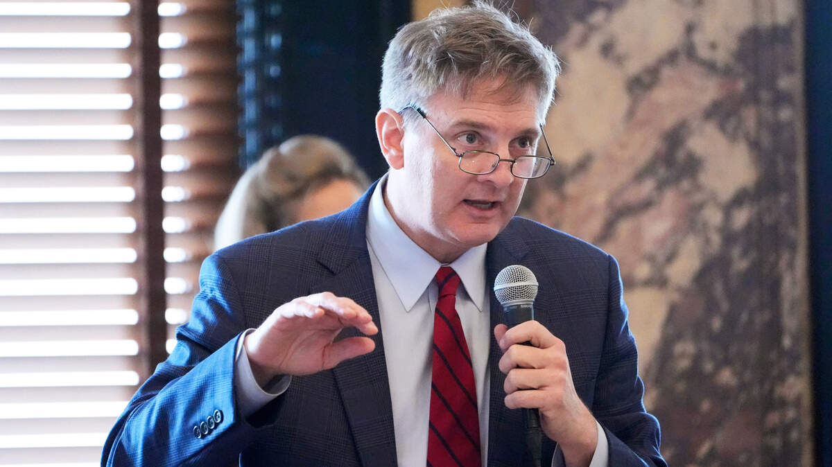 Mississippi State Sen. Joey Fillingane, R-Sumrall, attends a floor debate on making changes to the Mississippi Adequate Education Program in the Senate chamber earlier this month.