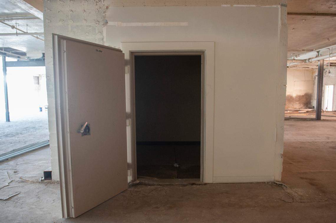 A large safe was found during renovations on the Barq Building in downtown Biloxi. Developers kept the safe so it can be incorporated into a business that will occupy the first floor of the building.