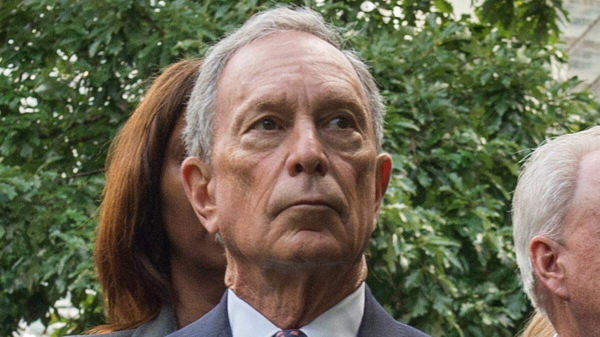 In this Sept. 11, 2015 file photo, former mayor of New York Michael Bloomberg attends a ceremony at the World Trade Center site in New York.