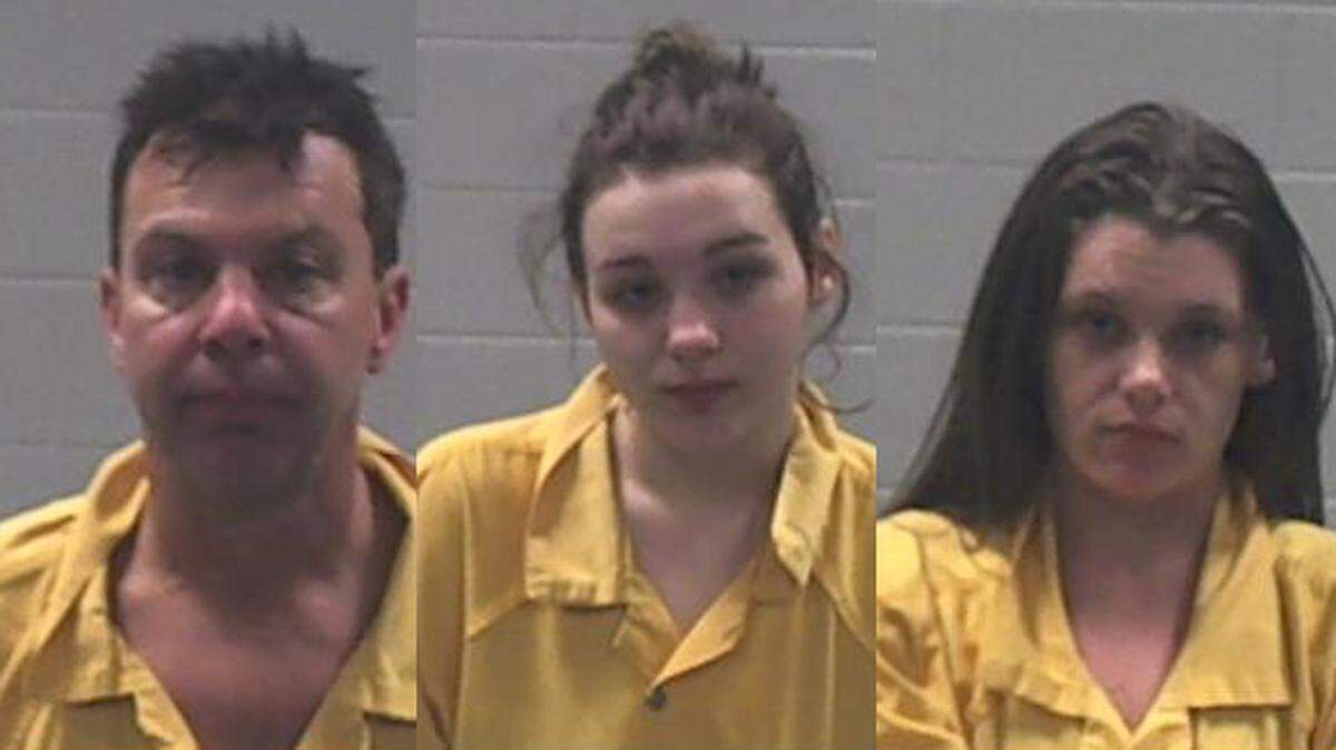 Jeffery Cusic, 47, Ashley Willett, 19, and Lynci Jacoby, 29