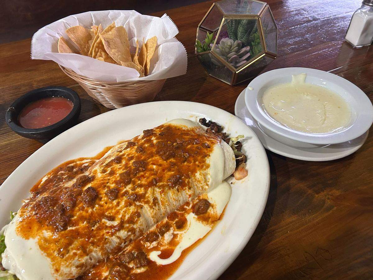 The California burrito from Los Molcajetes in D’Iberville, Mississippi.