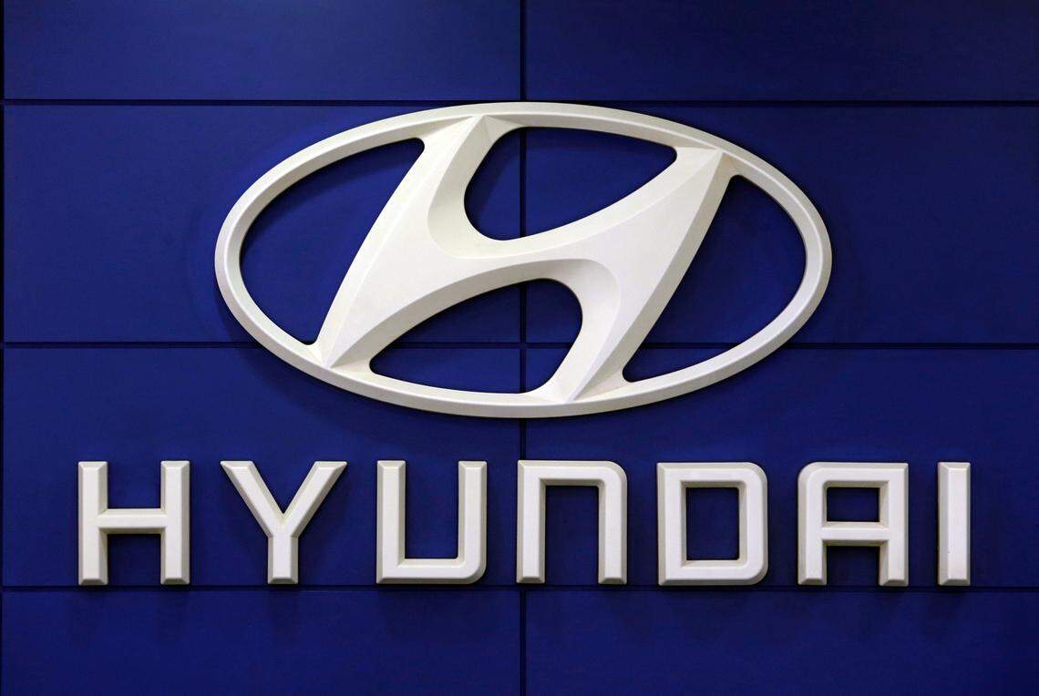 FILE - This July 26 2018 file photo shows the logo of Hyundai Motor Co. in Seoul, South Korea. Hyundai plans to invest $7.4 billion in the U.S. by 2025 to make electronic vehicles, enhance production facilities and invest further in smart mobility solutions. Hyundai Motor Group, which includes Hyundai Motor Co. and Kia Corp., said Thursday, May 13, 2021, that Hyundai and Kia will invest in growing its electronic manufacturing footprint to scale production and satisfy U.S. market demands. (AP Photo/Ahn Young-joon, File)