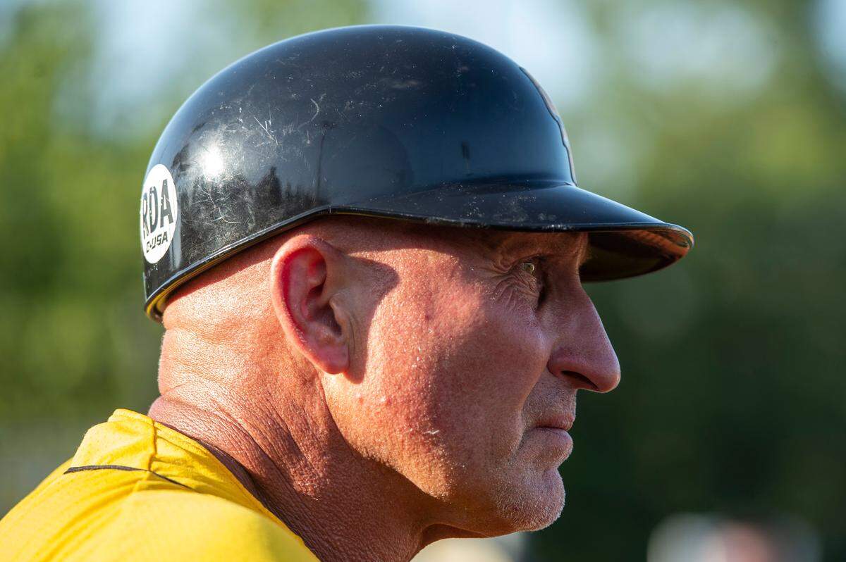 Coach Scott Berry looks at the field after losing a chance at going to the College World Series during the Super Regionals Final at Pete Taylor Park in Hattiesburg on Sunday, June 12, 2022.