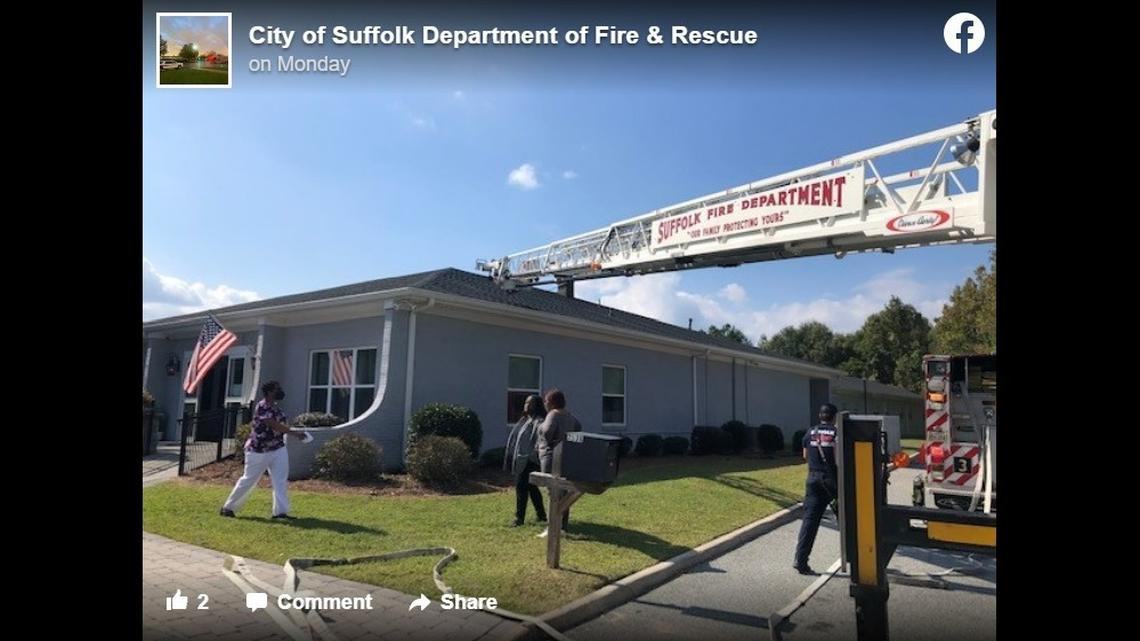 A 70-year-old woman is accused of intentionally setting a fire in the rec room of an assisted living facility in Suffolk, Virginia, on Oct. 10, officials said.
