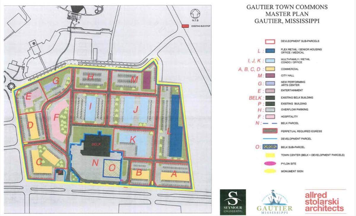 A sales agreement with Stay Gautier LLC calls for a Marriott or Hilton hotel on 2.9 acres labeled in the city’s master plan as Parcel F.
