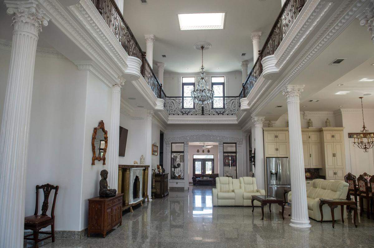 The main area of Binoy and Abha Mishra’s home on Scenic Drive in Pass Christian on Tuesday, May 16, 2023.