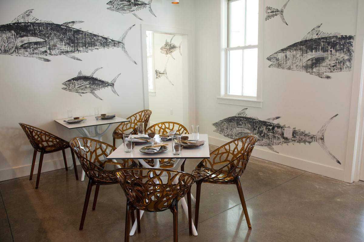 The dining area near the bar at Toro Sushi and Sake in Bay St. Louis on Wednesday, Aug. 28, 2024.