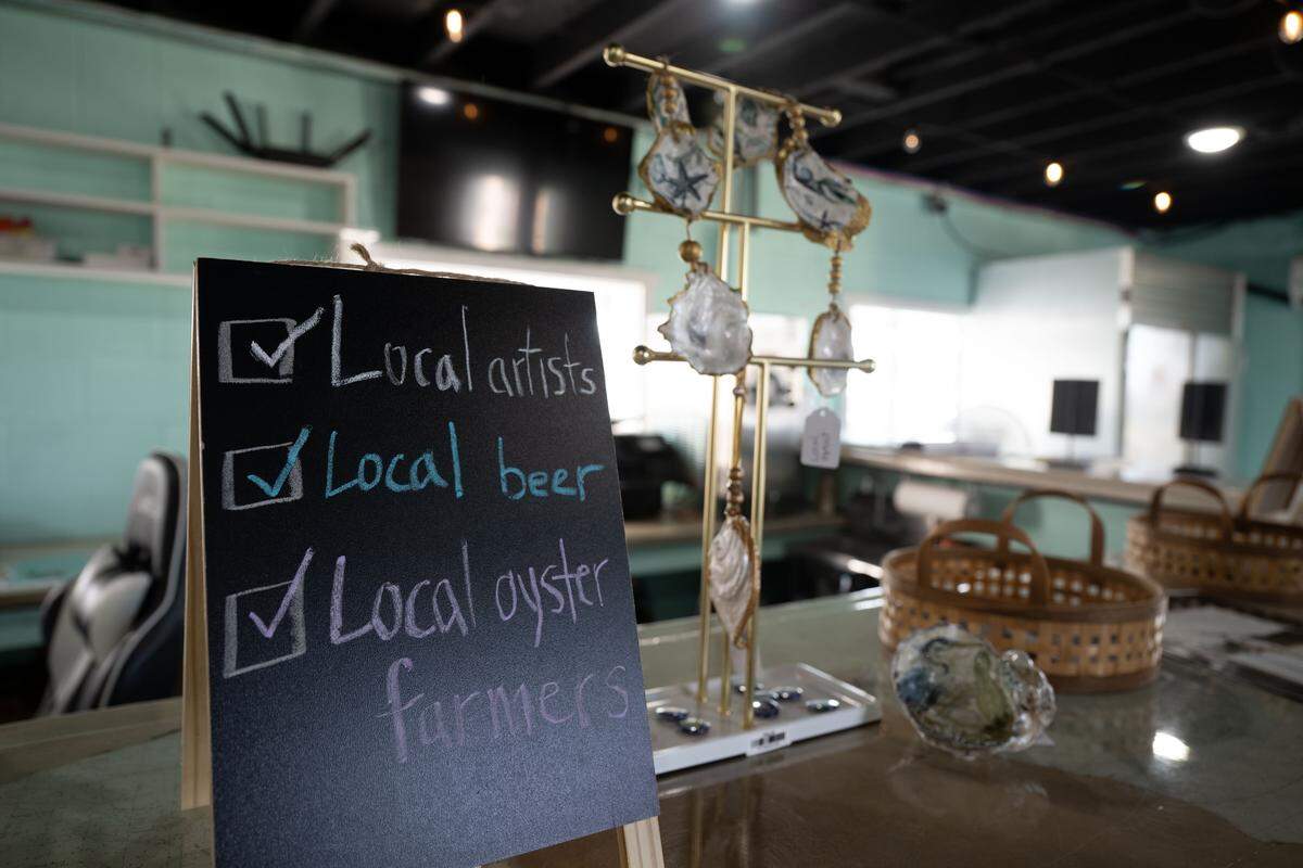 Jewelry and other gifts are sold at French Hermit Oyster Co. in Ocean Springs.