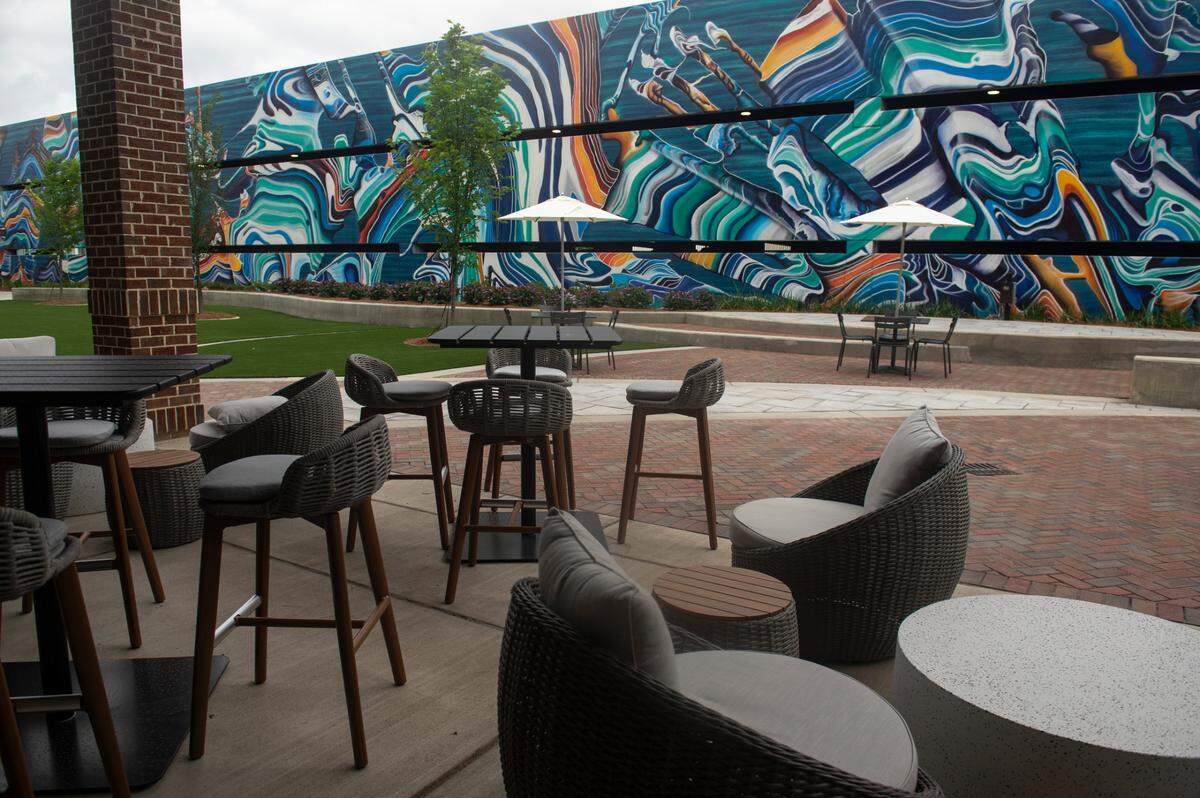 The courtyard at OS1515 in Ocean Springs on Thursday, May 15, 2025.