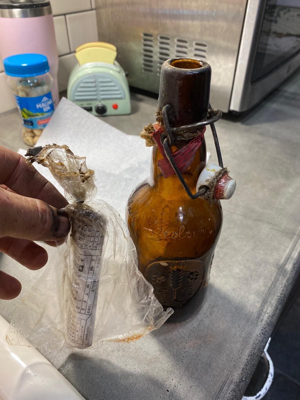 While boating on the Pearl River Monday, retired principal Jeremy Weir found a forty year old message inside of a Grolsch beer bottle.