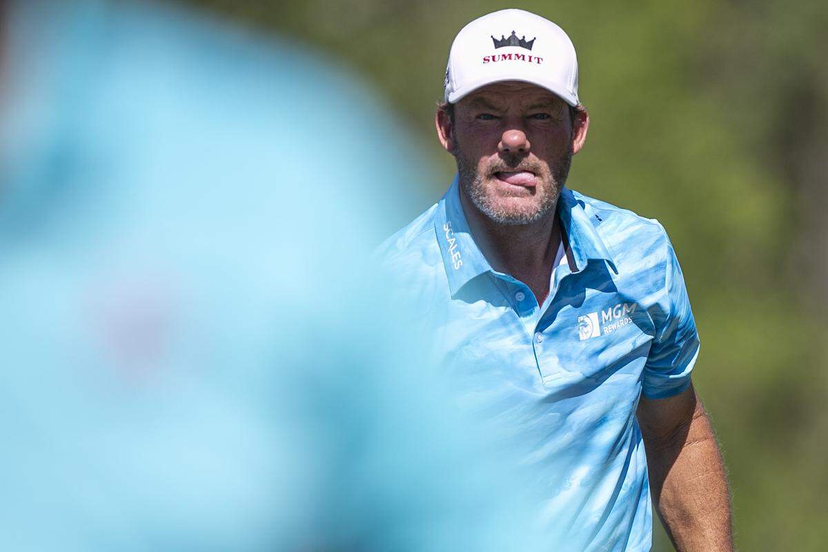 Alex Cejka walks off the 17th hole during the Rapiscan Systems Classic at Grand Bear Golf Course in Saucier on Sunday, April 3, 2022. Cejka tied for second place in the tournament.
