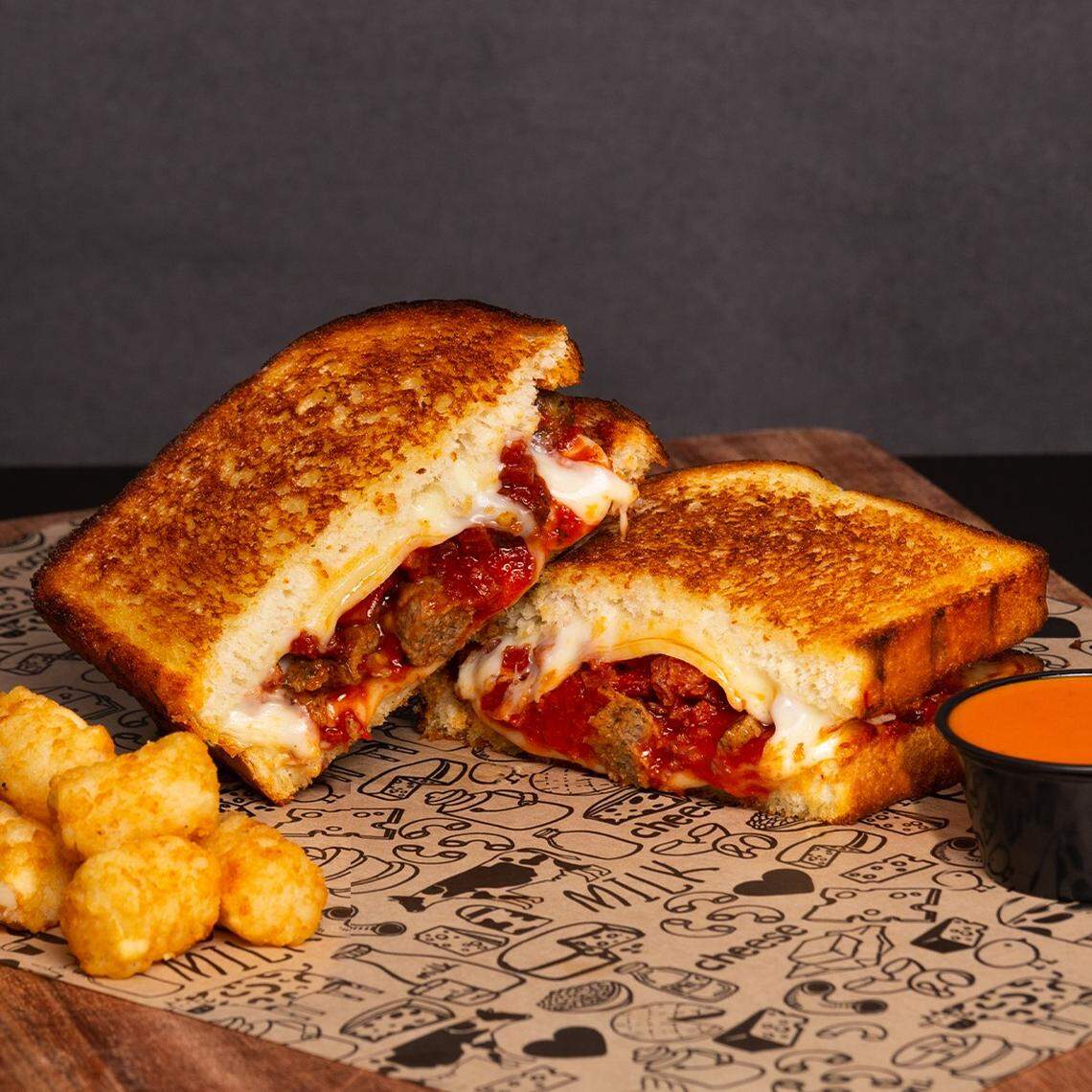 I Heart Mac and Cheese and More features meatball grilled cheese, along with a variety of options for healthy and restricted diets. The first Mississippi restaurant in the chain open on the Coast this month.