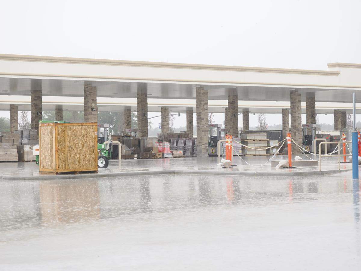 A box, believed to be holding Buc-ee’s iconic beaver statue, has been delivered to the site of Mississippi’s first Buc-ee’s travel center in Harrison County in this phone on May 7, 2025.