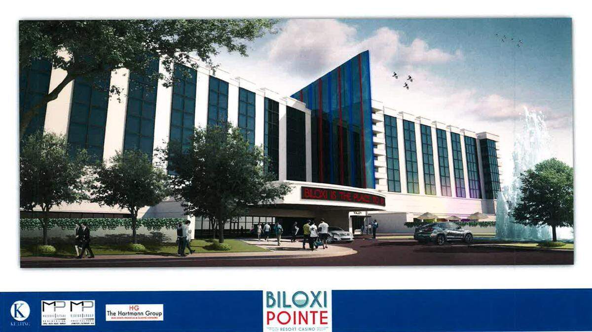 RENDERING COURTESY BILOXI POINTE RESORT CASINO 
 An artist rendering shows the preliminary design of the front entrance of Biloxi Pointe Resort Casino off Eighth Street in East Biloxi.