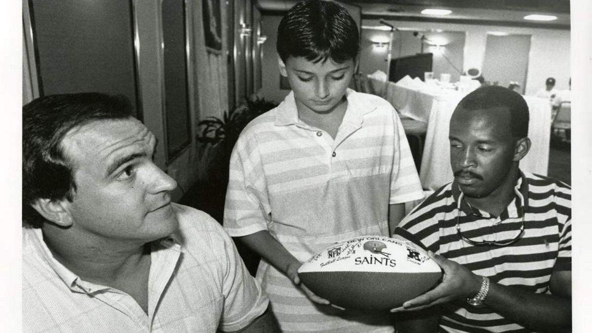 COURTESY THE NEW ORLEANS ADVOCATEHokie Gajan, left, died Monday at the age of 56. He was a football presence in Louisiana for more than 40 years.