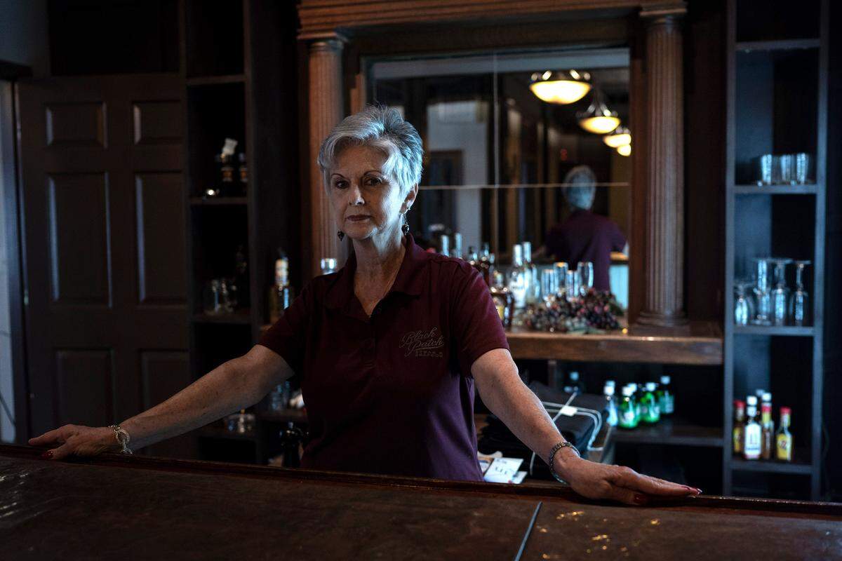 Kitty Calhoun, a descendant of Vice President John C. Calhoun, at her restaurant in Hopkinsville, Ky., July 12, 2018. The pride that descendants of the Confederacy have in their ancestors is very real and isn’t going to go away any time  soon. “I don’t try to think about the representation,” she said of Confederate monuments.