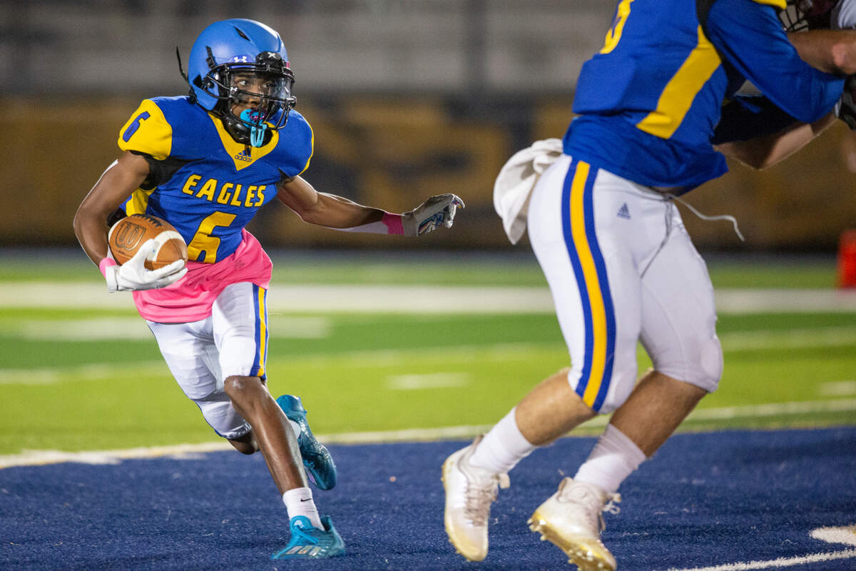 Resurrection’s Jaylen Harper runs the ball during a game against Richton at Gautier High School in Gautier on Friday, Oct. 14, 2022.
