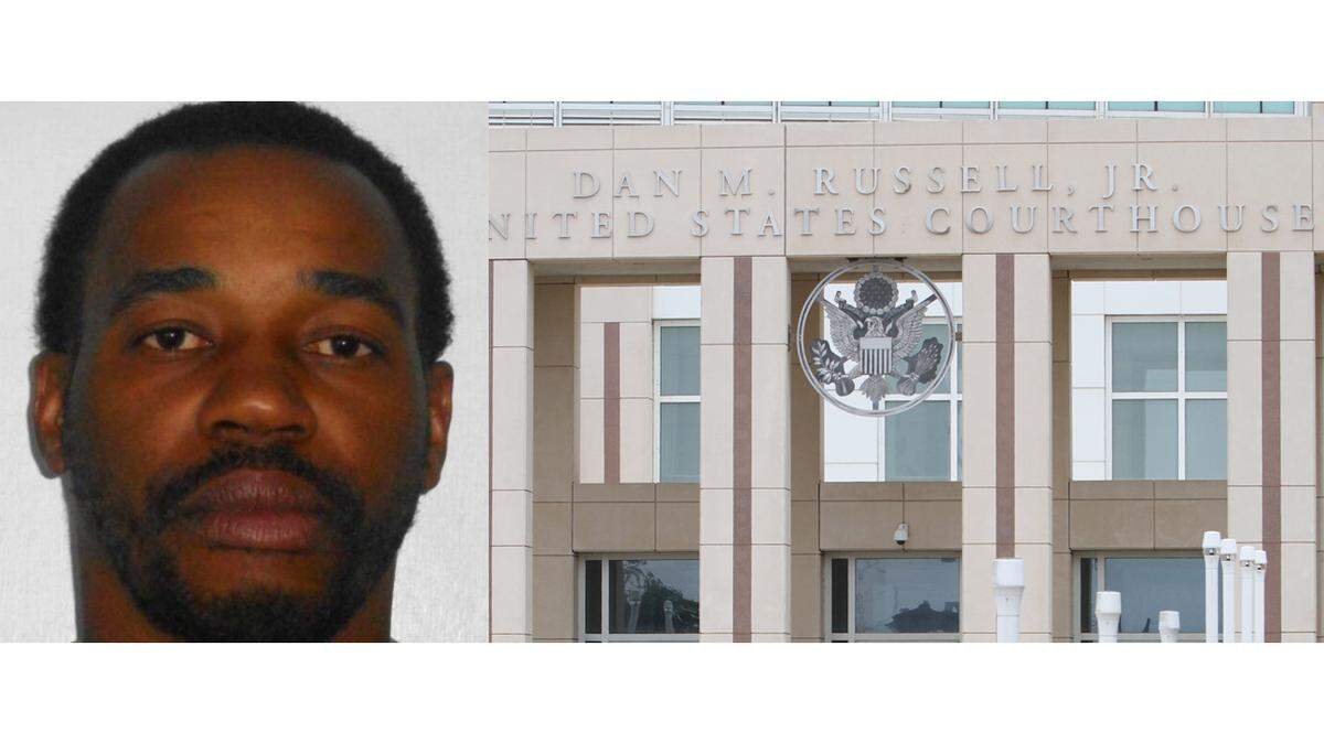 Keith Brown and the federal courthouse in Gulfport, where he is scheduled to having a hearing Friday, March 4, 2018